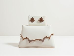 16.Rose Gold Plated American Diamond Earrings & Necklace Set – Elegant Party Wear Jewellery for Women