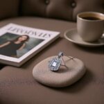 100. An american diamonds in white gold platted Pendent set with white stone