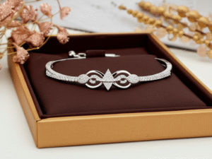 21.Exquisite American Diamond Bracelet: Dazzling White Gold Plated Brilliance for Unforgettable Glamour