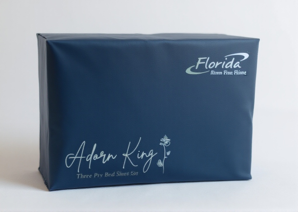 110.poly-cotton premium bedsheet – Florida Collection Midnight Bloom Bed Set - Image 7